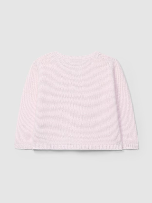 Knitted cardigan with round neckline and ruched detail Knitted cardigan with round neckline and ruched detail