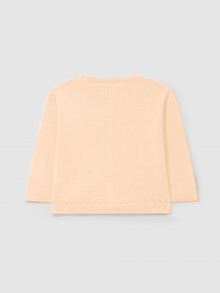 Gilet tricoté avec détail en ajouré Gilet tricoté avec détail en ajouré