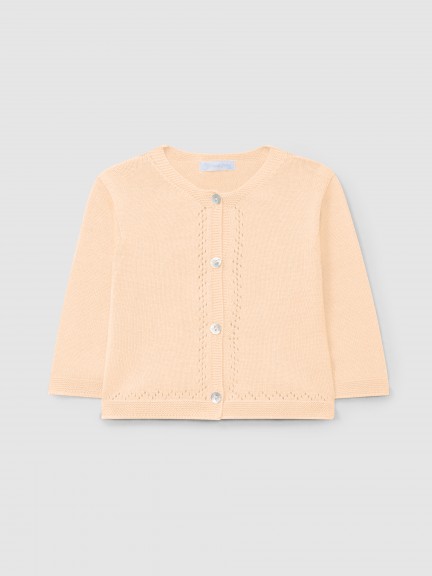 Gilet tricot� avec d�tail en ajour�