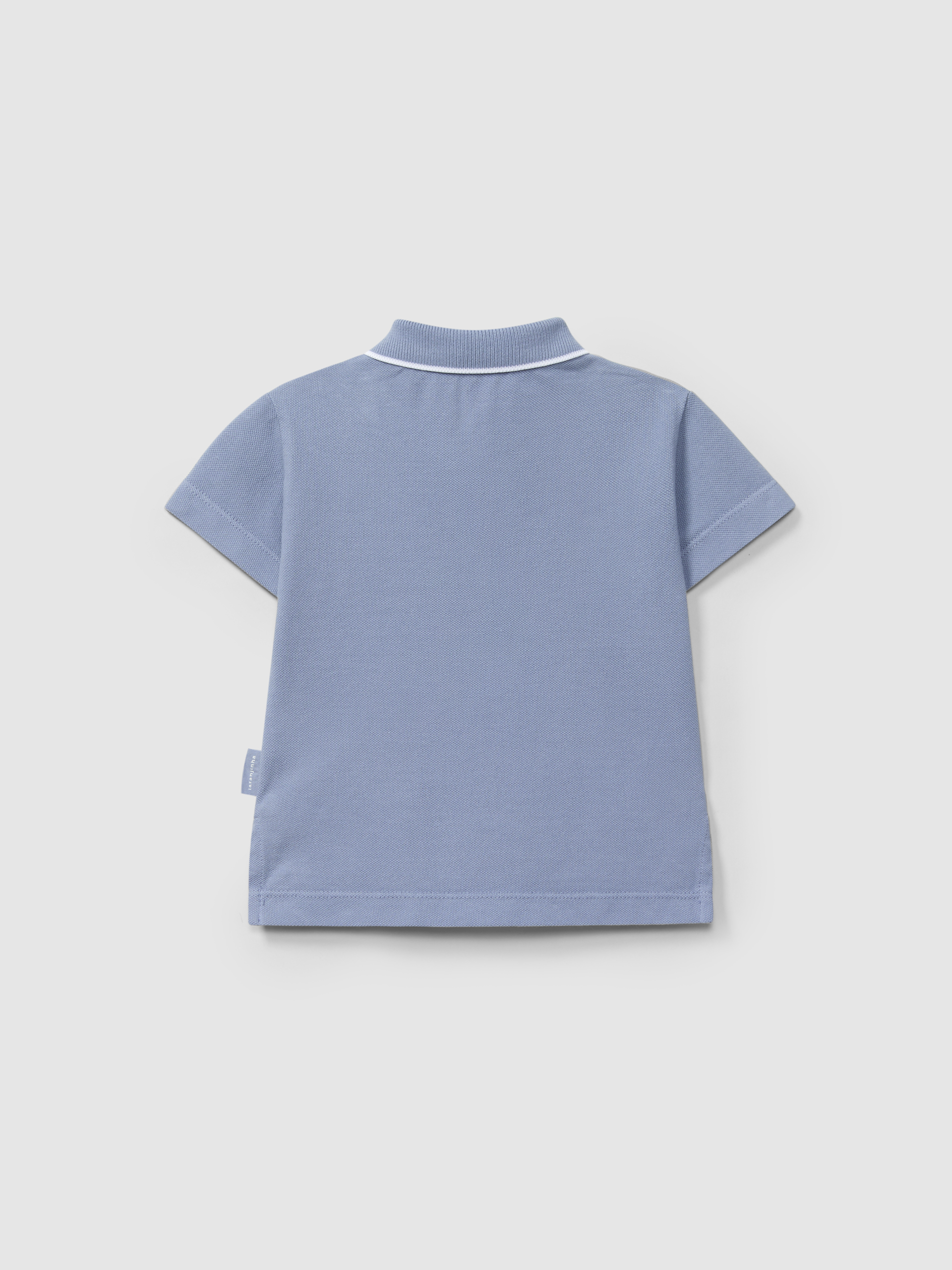 Polo piqué avec détail de rayures sur le col