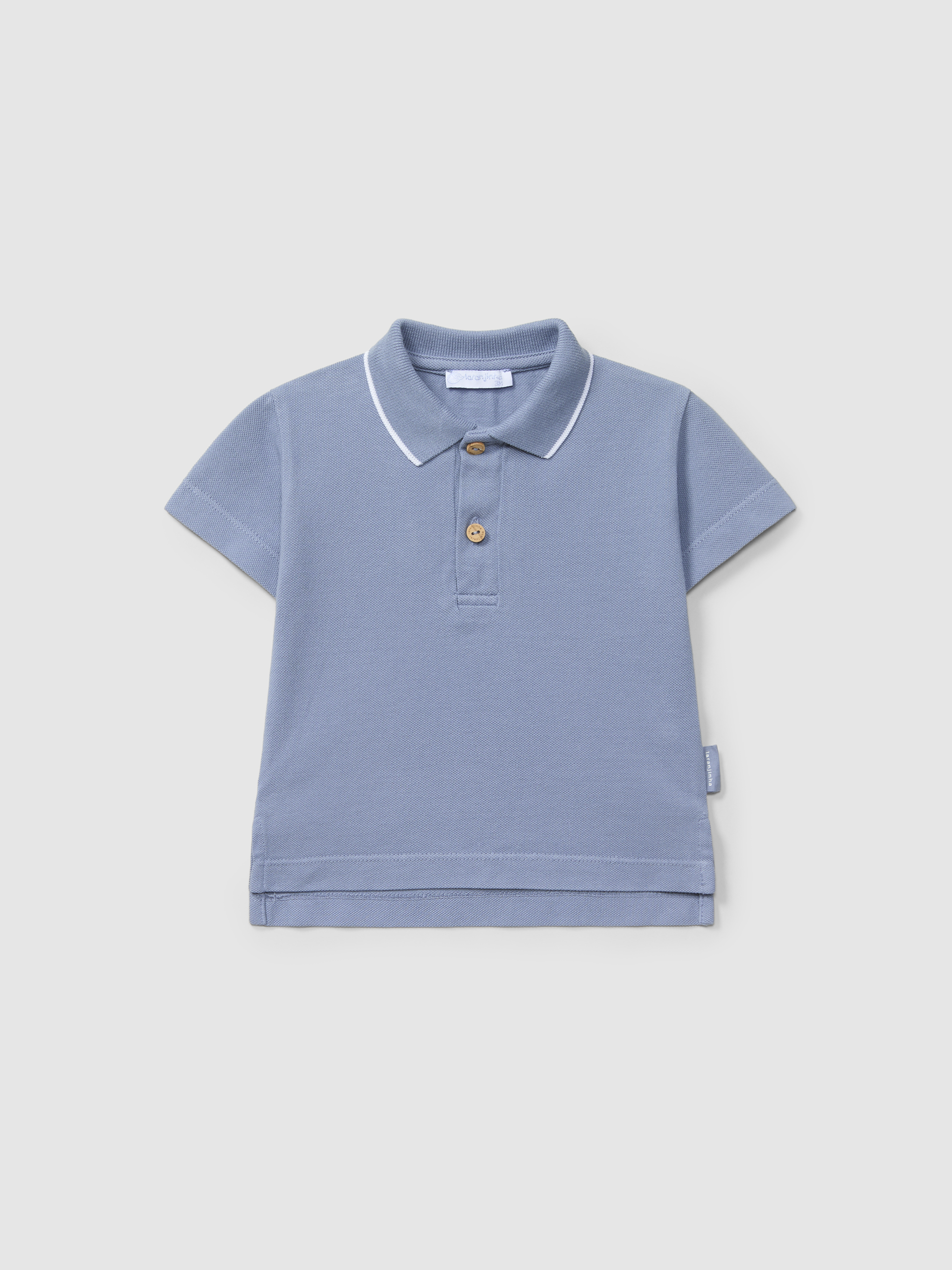 Polo piqué avec détail de rayures sur le col