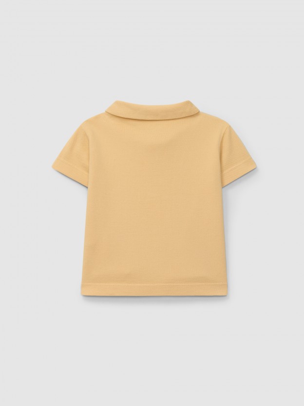 Polo shirt pique "Laranjinha adventure" Polo shirt pique "Laranjinha adventure"