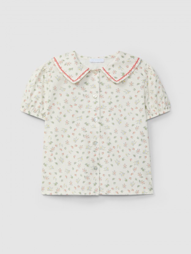 Blouse imprim� fleuri
