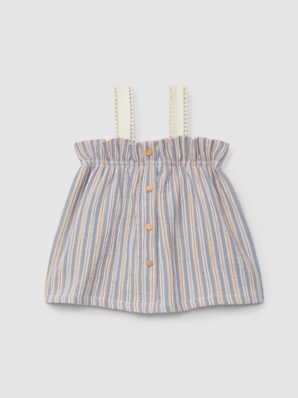 Multi-coloured striped top Multi-coloured striped top