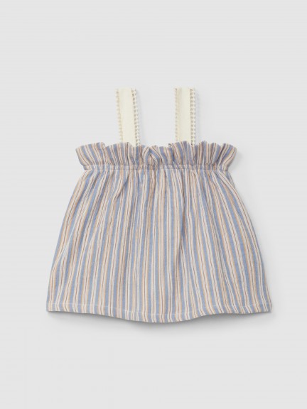 Multi-coloured striped top Multi-coloured striped top