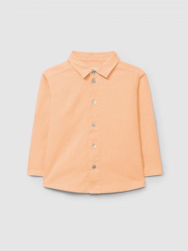 Chemise en lin unie