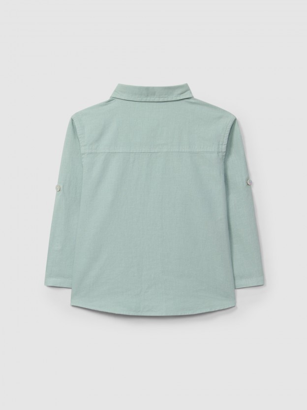 Chemise en lin unie
