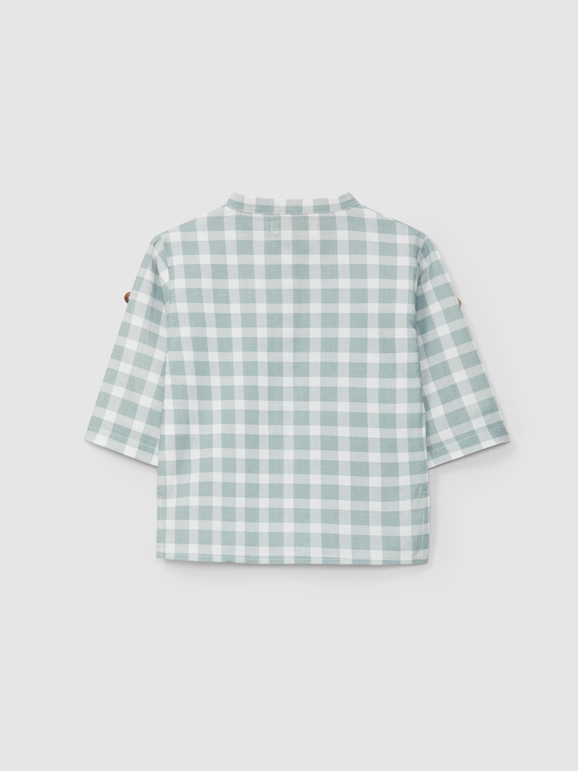 Camisa cuello mao a cuadros