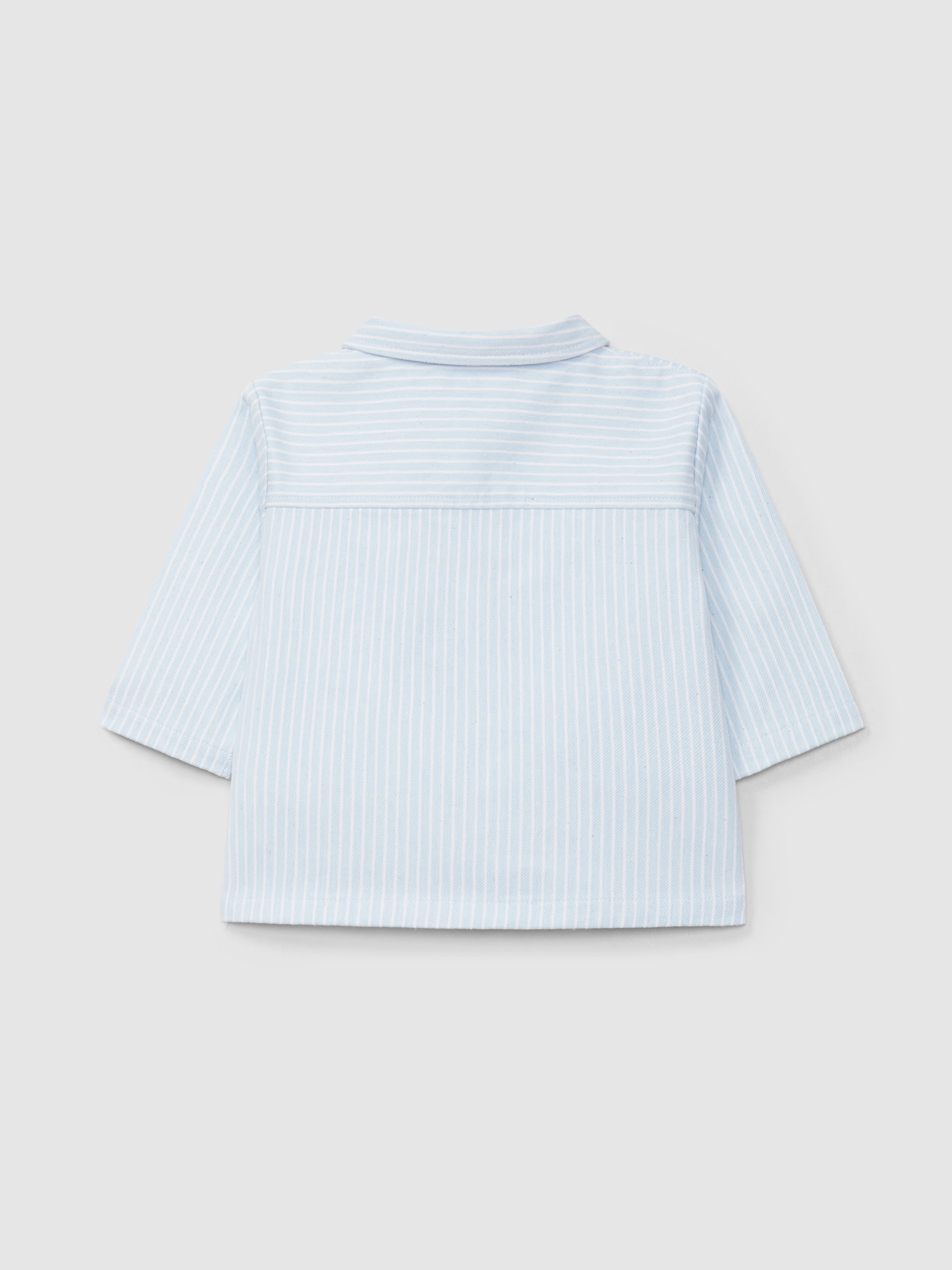 Striped denim fabric shirt