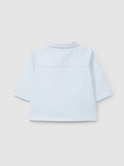 Striped denim fabric shirt Striped denim fabric shirt