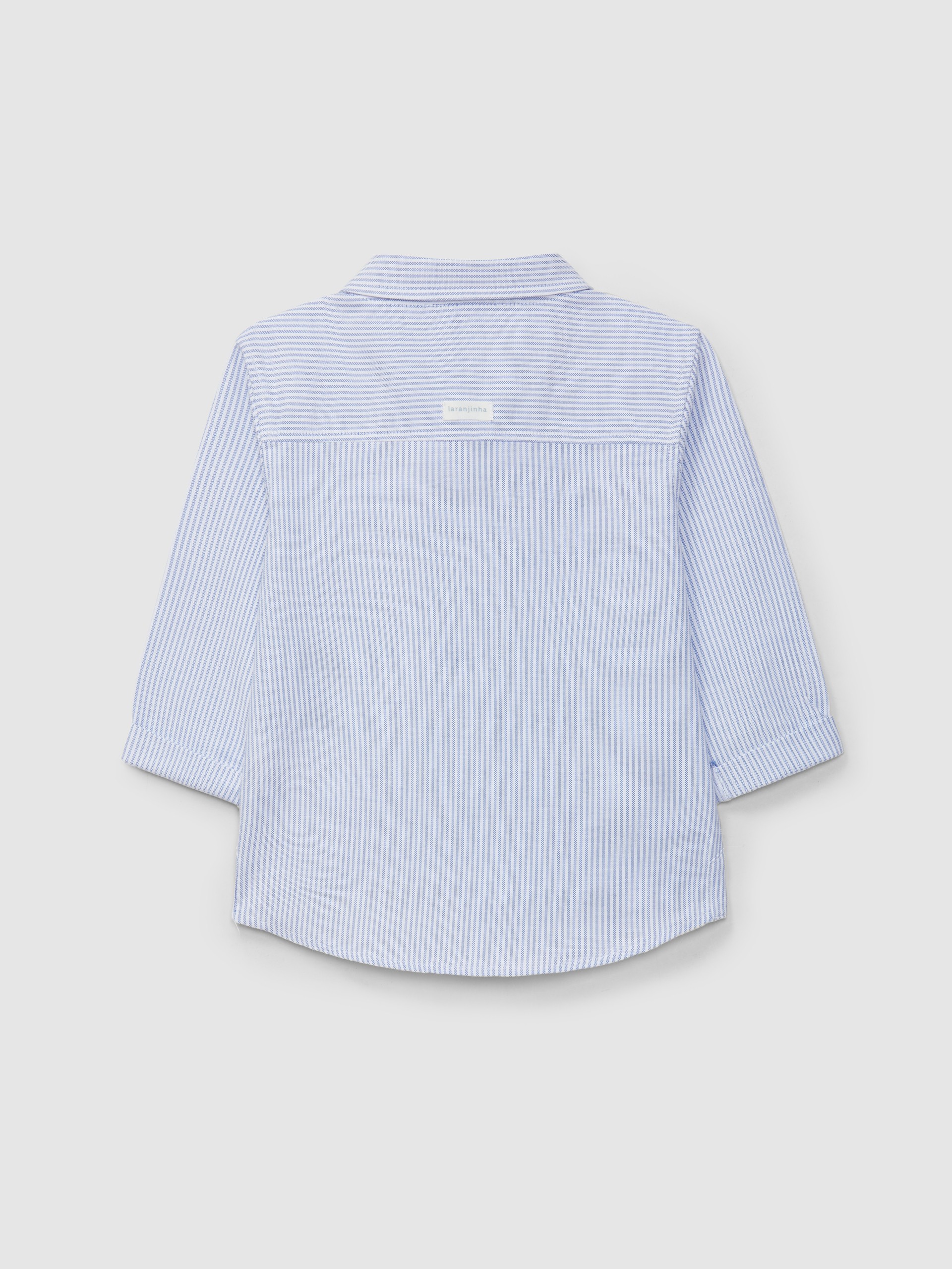 Camisa tecido oxford de riscas