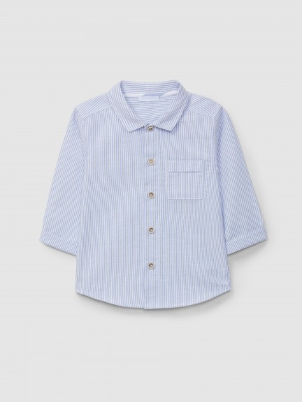 Chemise tissu oxford � rayures