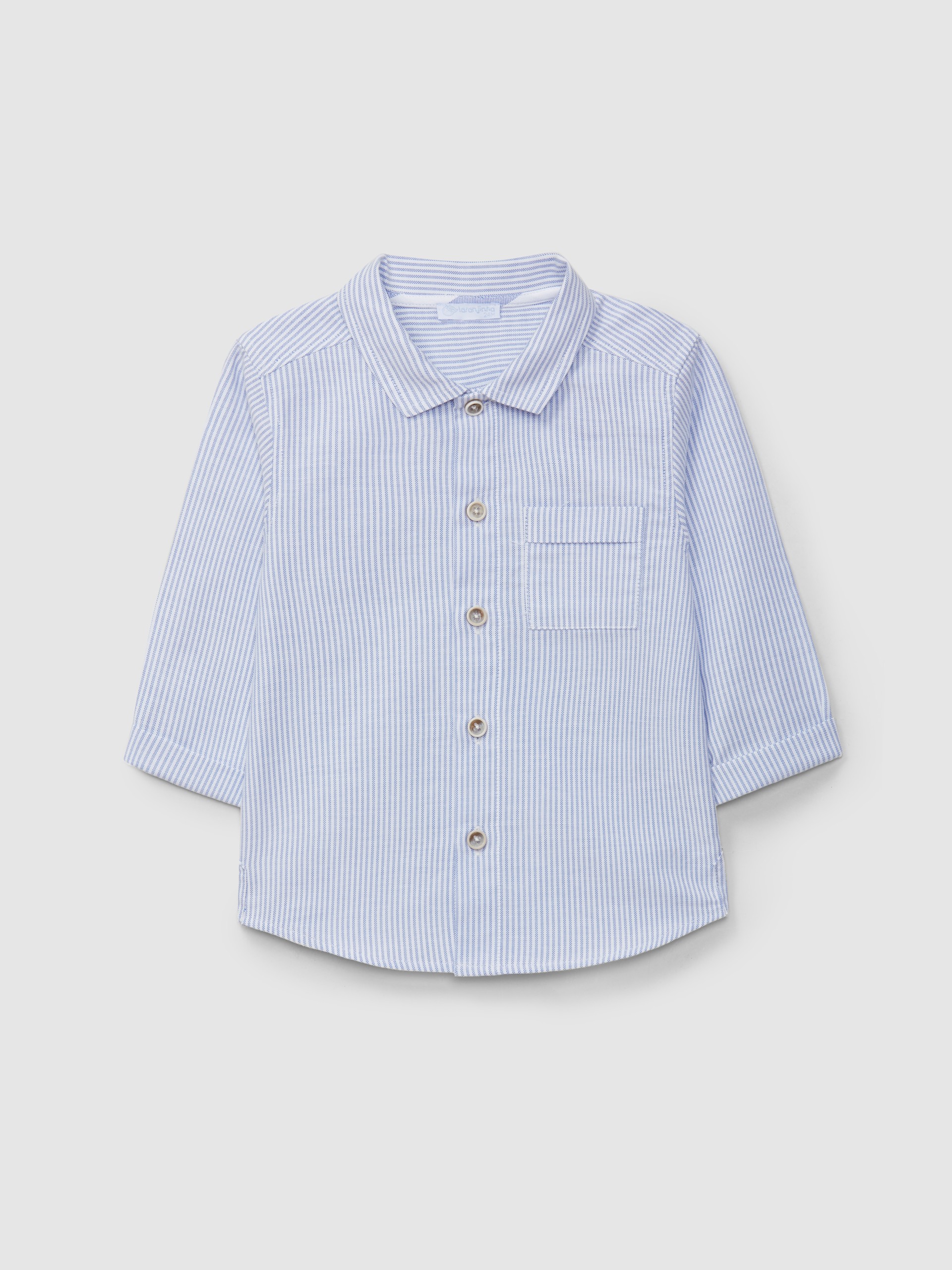 Camisa tecido oxford de riscas