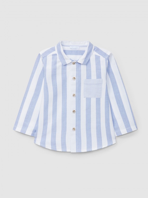 Striped Oxford fabric shirt Striped Oxford fabric shirt