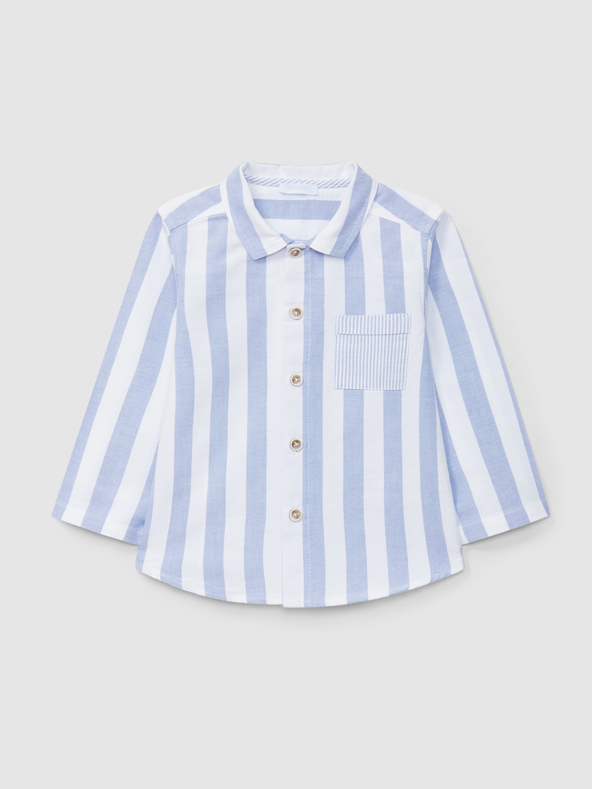 Striped Oxford fabric shirt