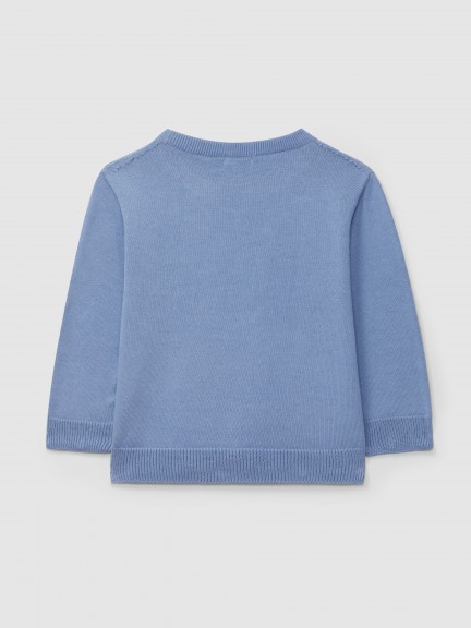 Jersey de punto con cuello redondo Jersey de punto con cuello redondo