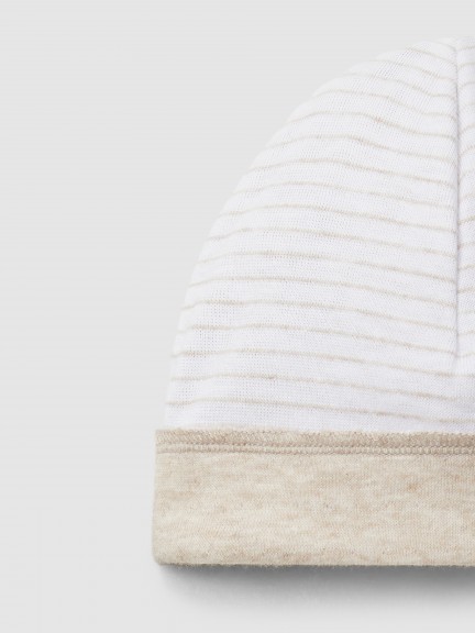Beanie striped double-layered jersey Beanie striped double-layered jersey