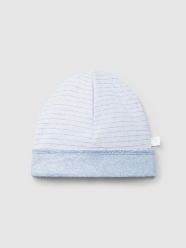 Beanie striped double-layered jersey Beanie striped double-layered jersey