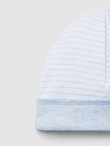 Beanie striped double-layered jersey Beanie striped double-layered jersey