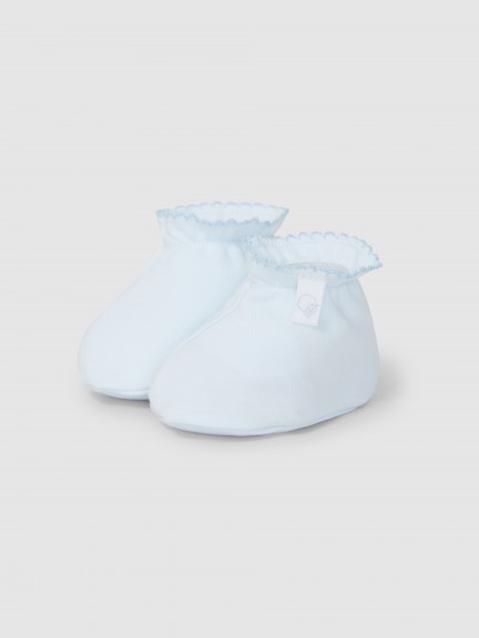 Plain cotton booties