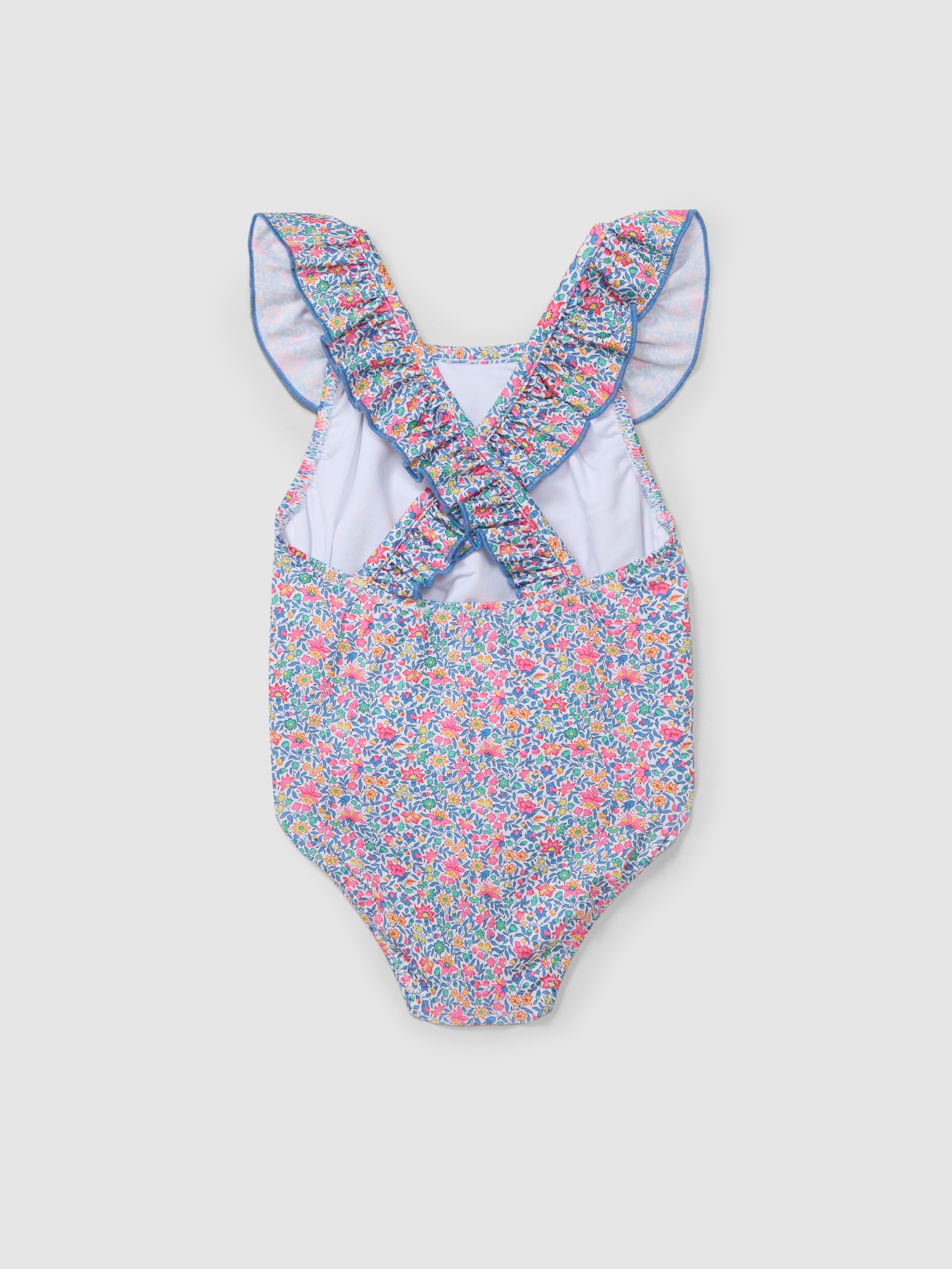 Maillot de bain fleurs Liberty bretelles croisées dans le dos