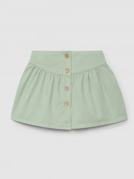 Plain twill skirt