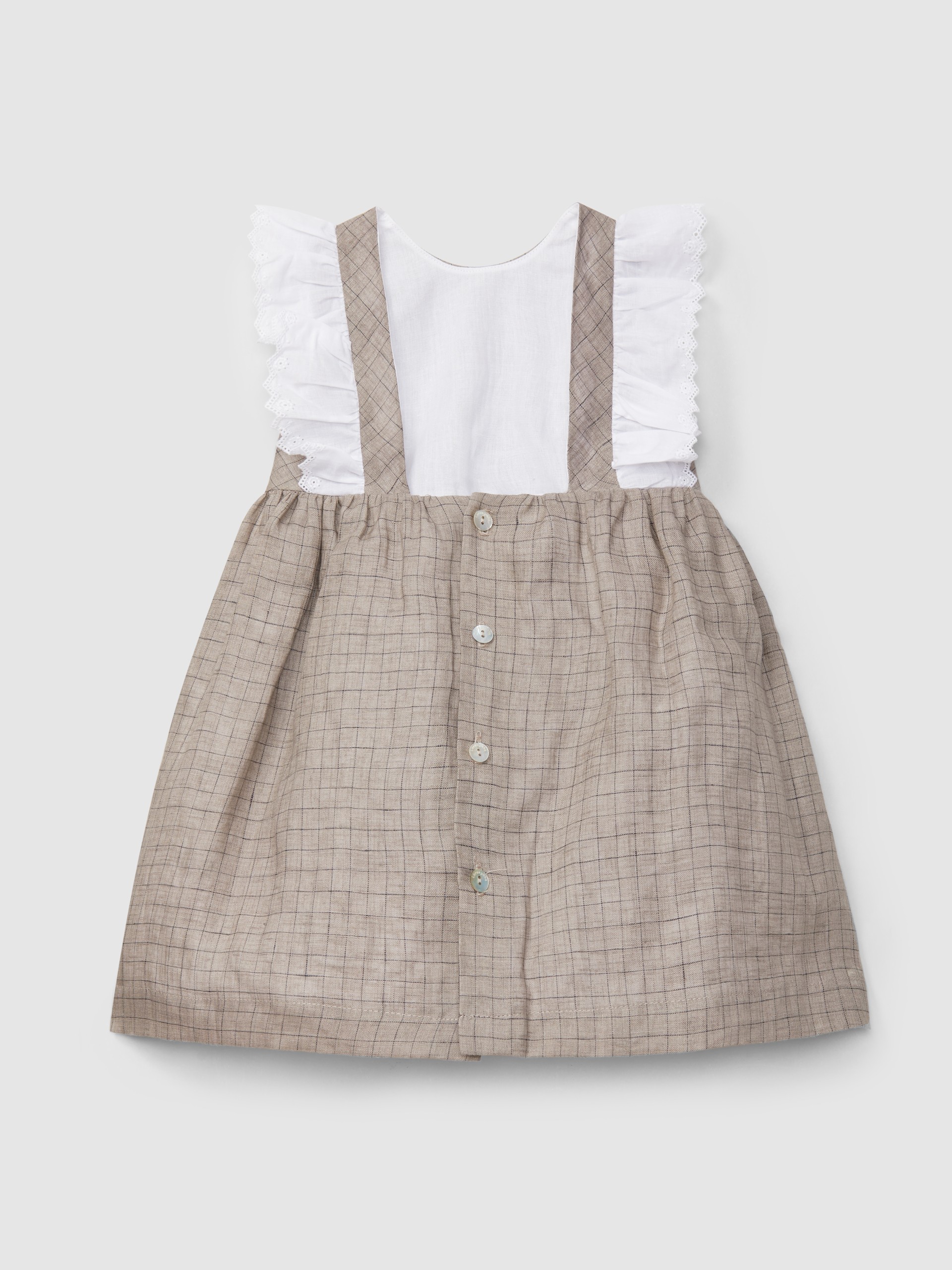 Robe à carreaux en lin