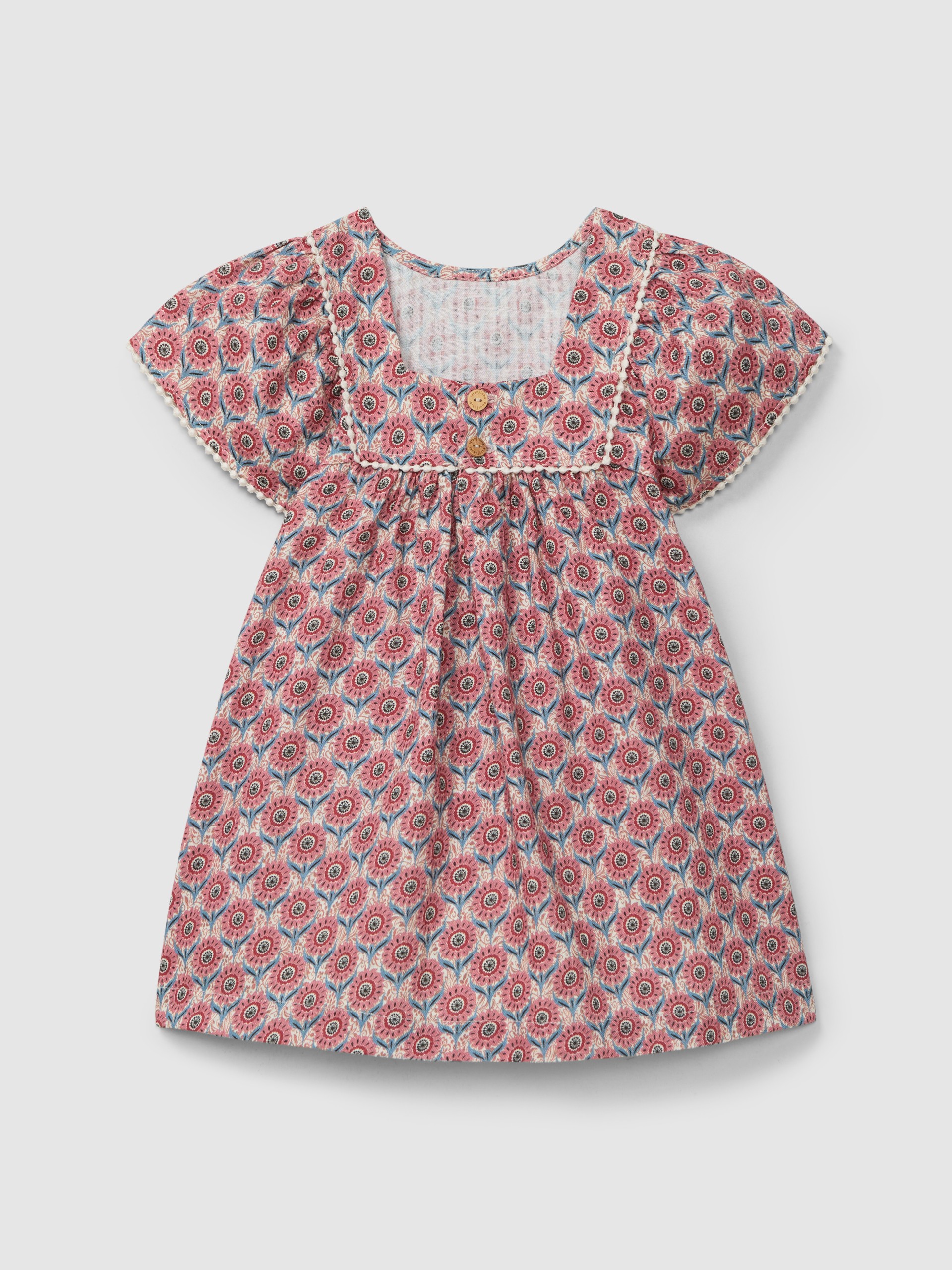 Floral dress with lace details