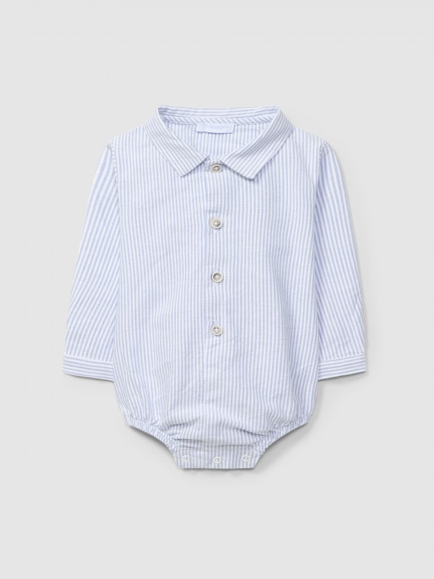 Body-shirt Oxford fabric with pointy collar Body-shirt Oxford fabric with pointy collar