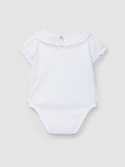 Body-blouse col à volant avec détail de galon Body-blouse col à volant avec détail de galon