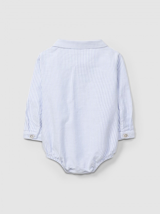 Body-shirt Oxford fabric with pointy collar Body-shirt Oxford fabric with pointy collar