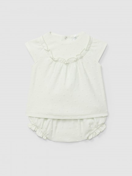 Two-piece set embossed polka dots Two-piece set embossed polka dots