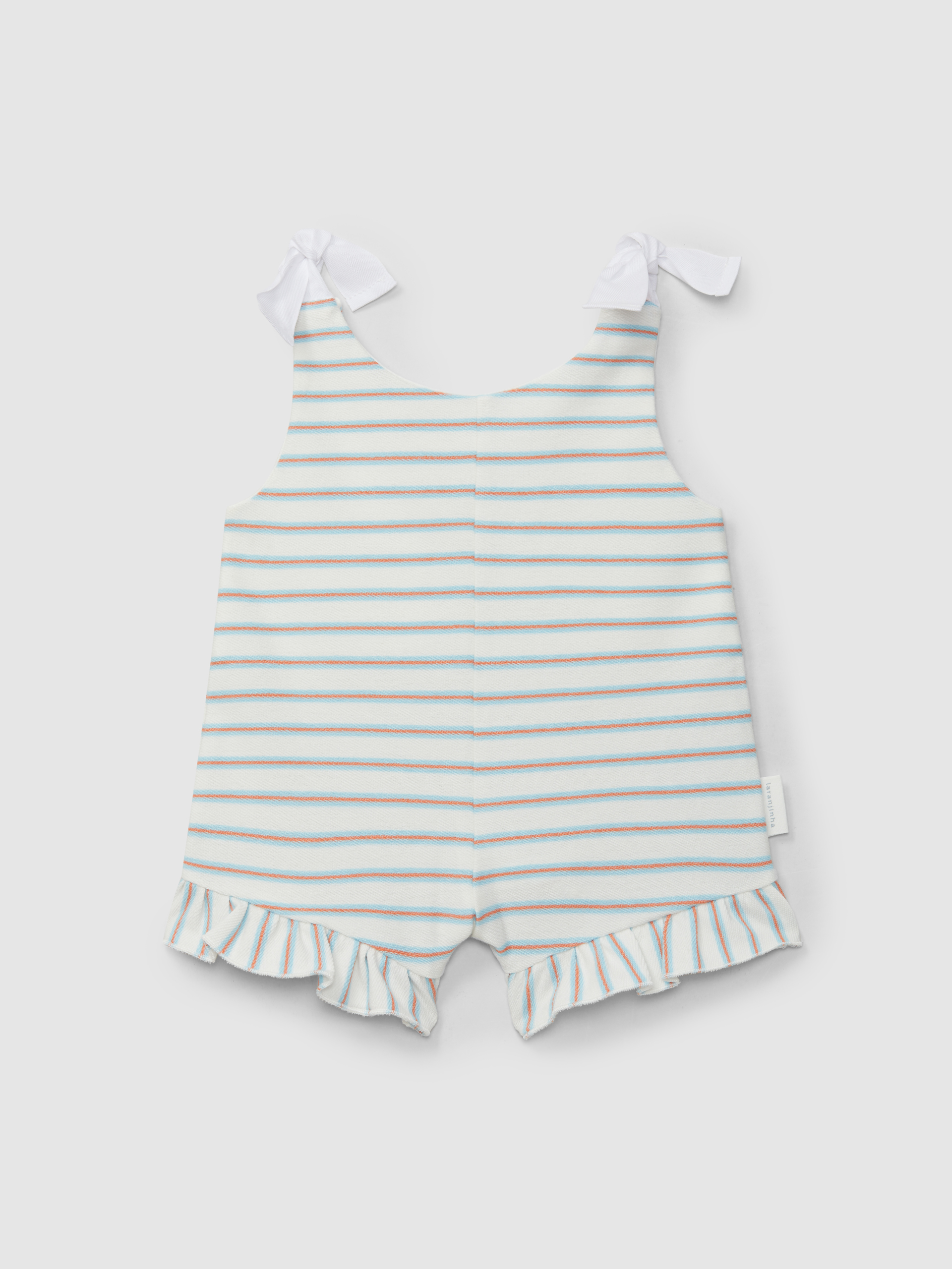 Jumpsuit in multi-coloured striped plush