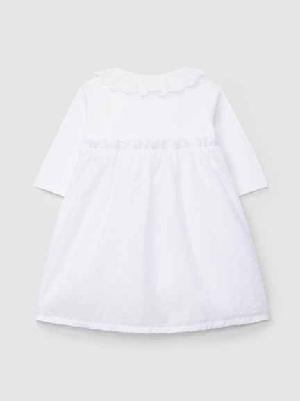 Plumeti fabric sleep sack with ruffled collar Plumeti fabric sleep sack with ruffled collar