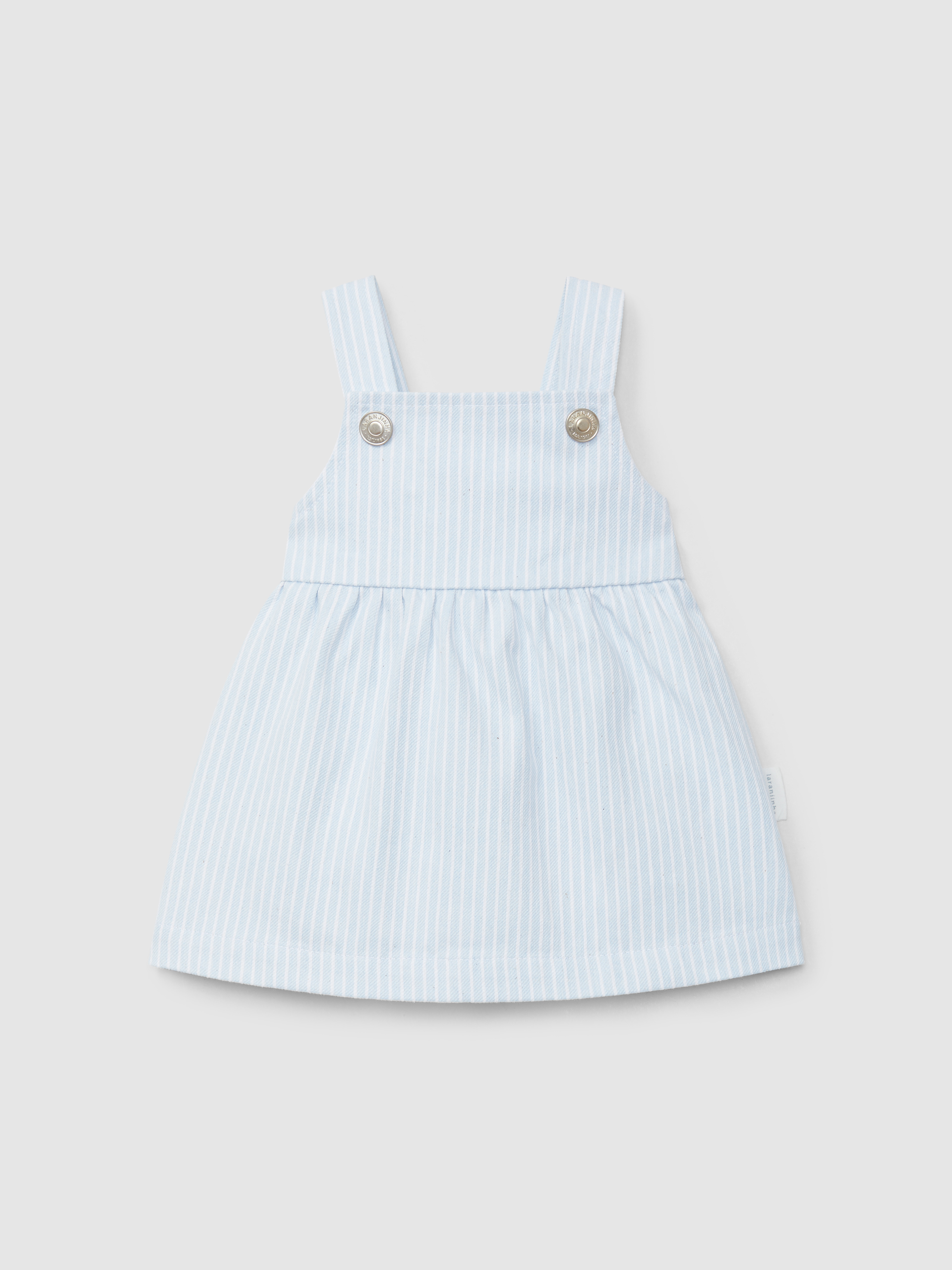 Jupe-salopette tissu denim à rayures