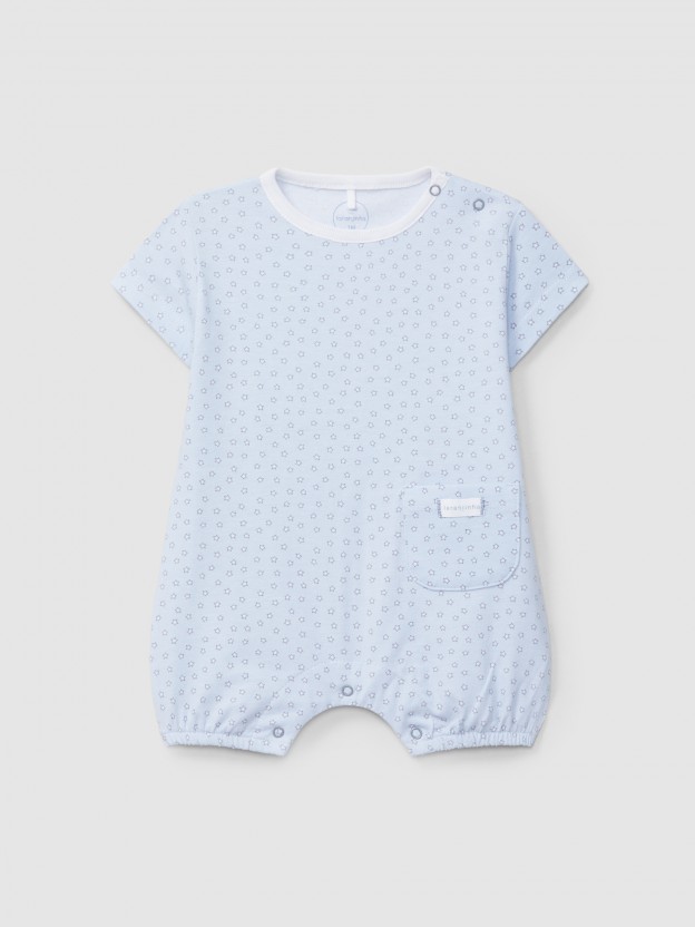 Shortie with pocket star print Shortie with pocket star print