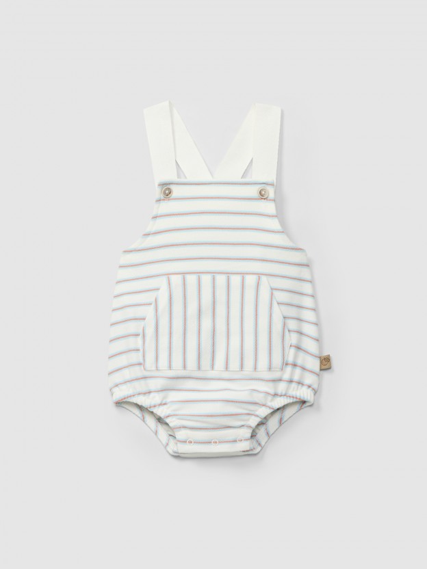 Shortie in multi-coloured striped plush Shortie in multi-coloured striped plush
