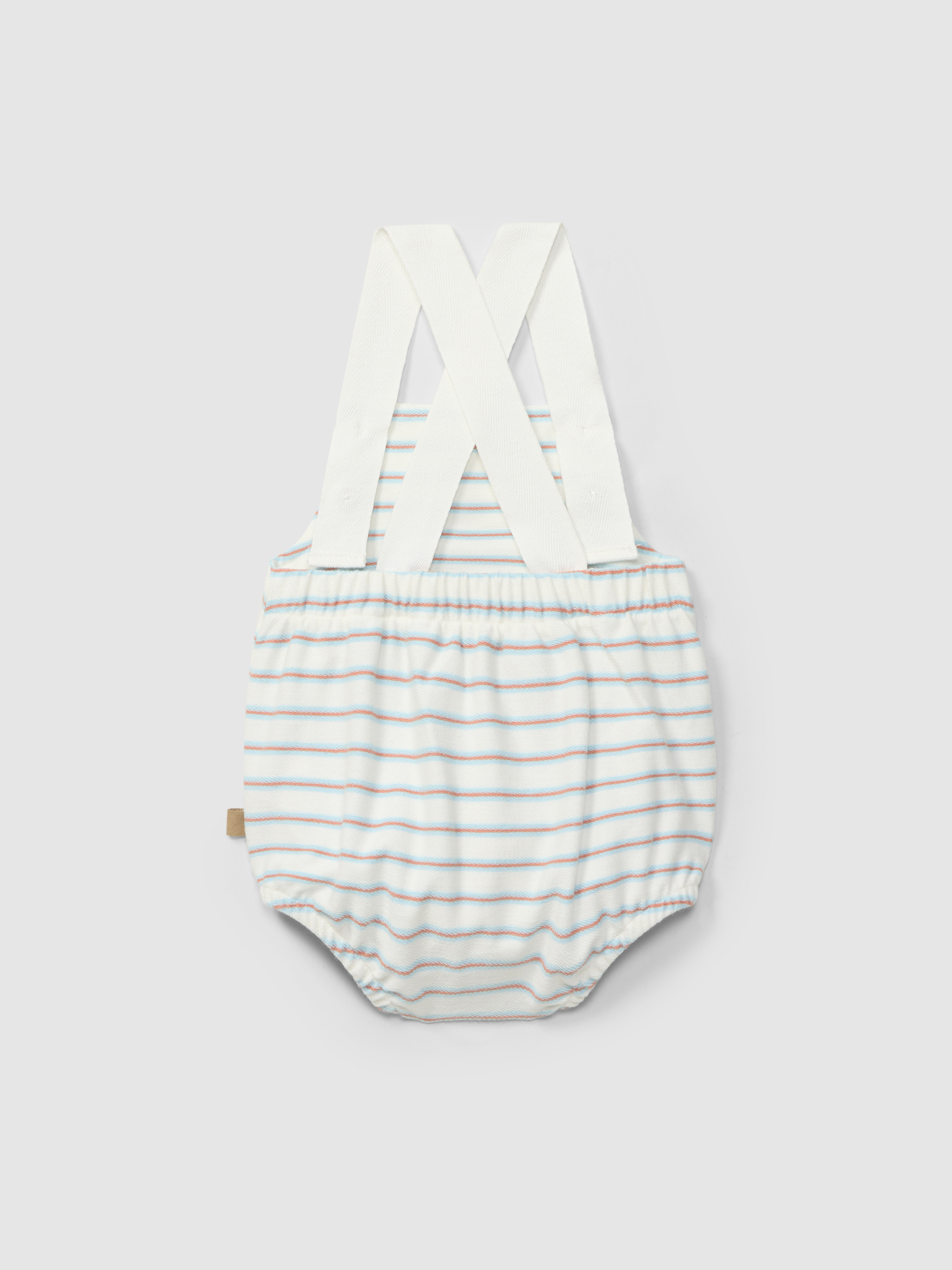 Shortie in multi-coloured striped plush