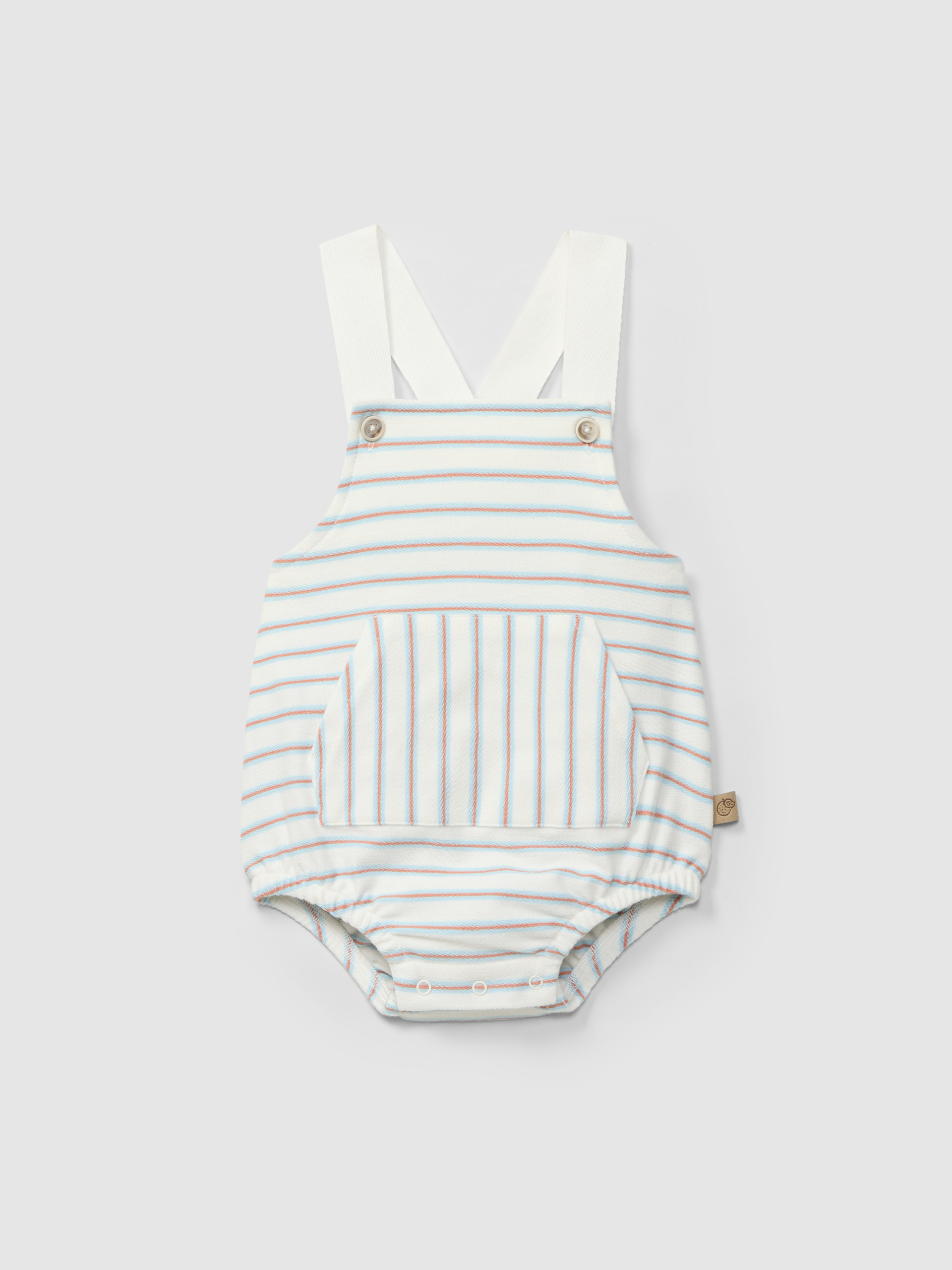 Shortie in multi-coloured striped plush
