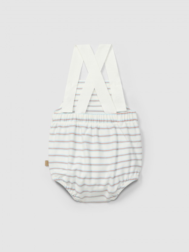 Shortie in multi-coloured striped plush Shortie in multi-coloured striped plush