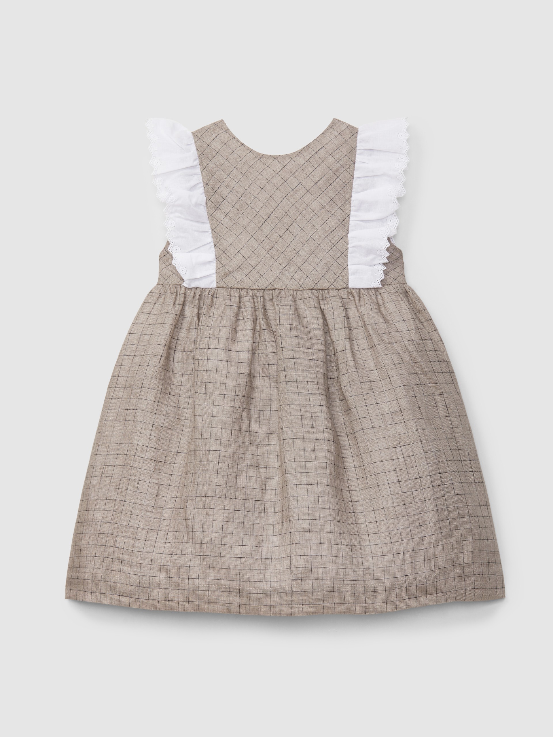 Robe à carreaux en lin