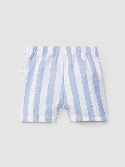 Pull-up shorts striped Oxford fabric Pull-up shorts striped Oxford fabric