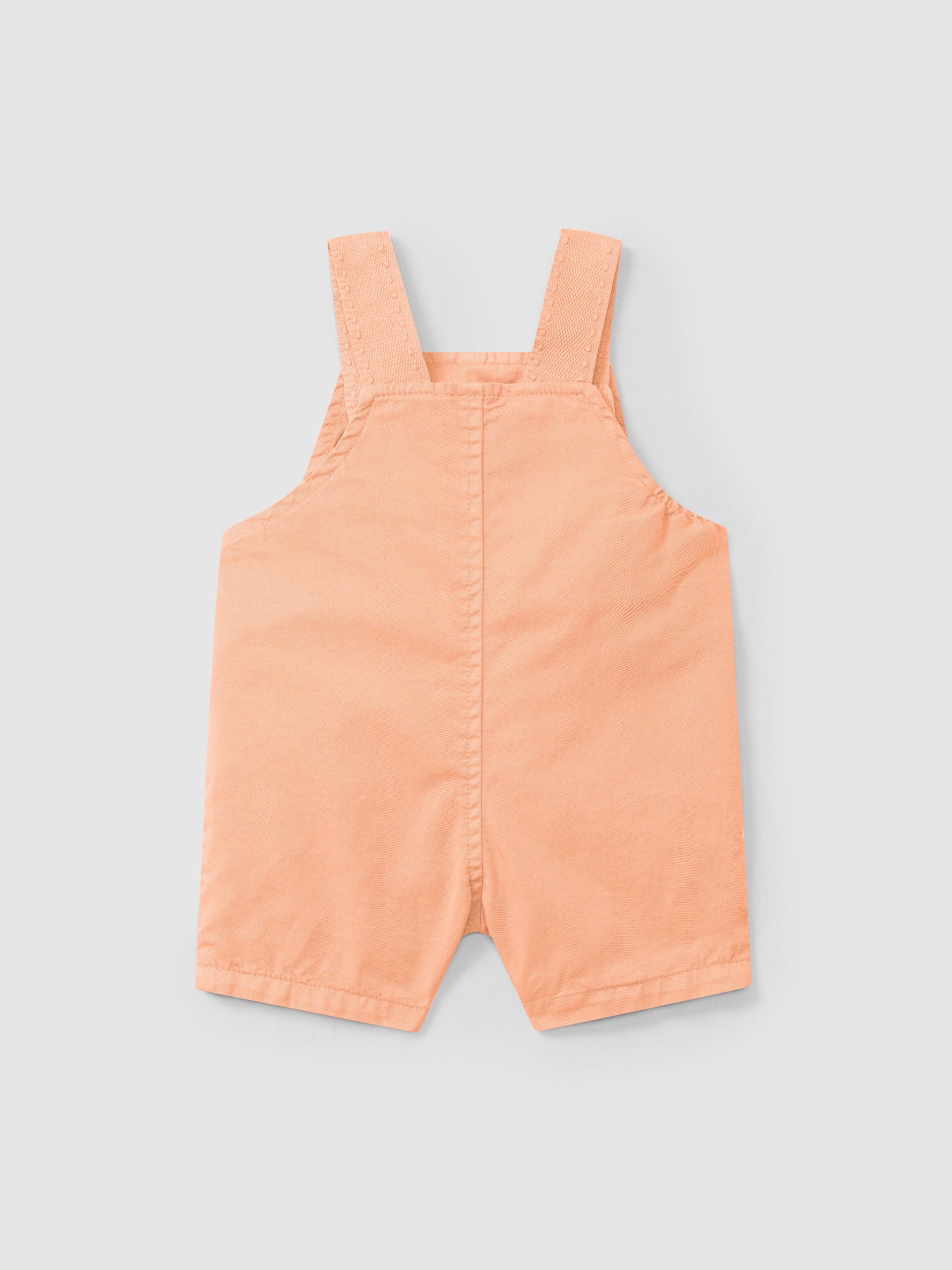 Twill dungaree shorts with pockets