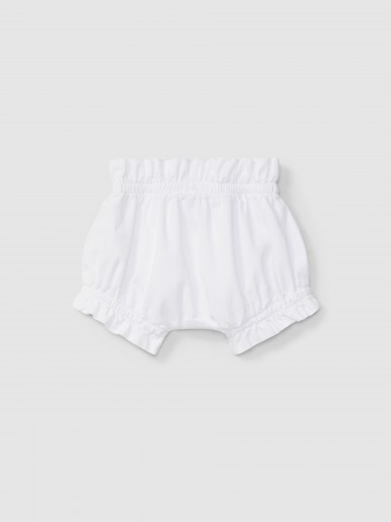 Pull-up twill shorts with decorative drawstring Pull-up twill shorts with decorative drawstring