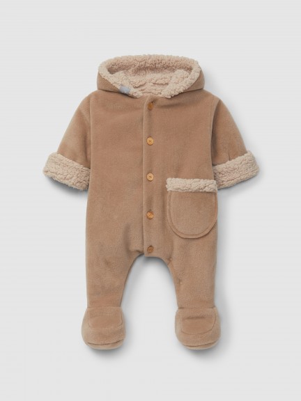 Combinaison de chaleur polaire à capuche et avec poche Combinaison de chaleur polaire à capuche et avec poche