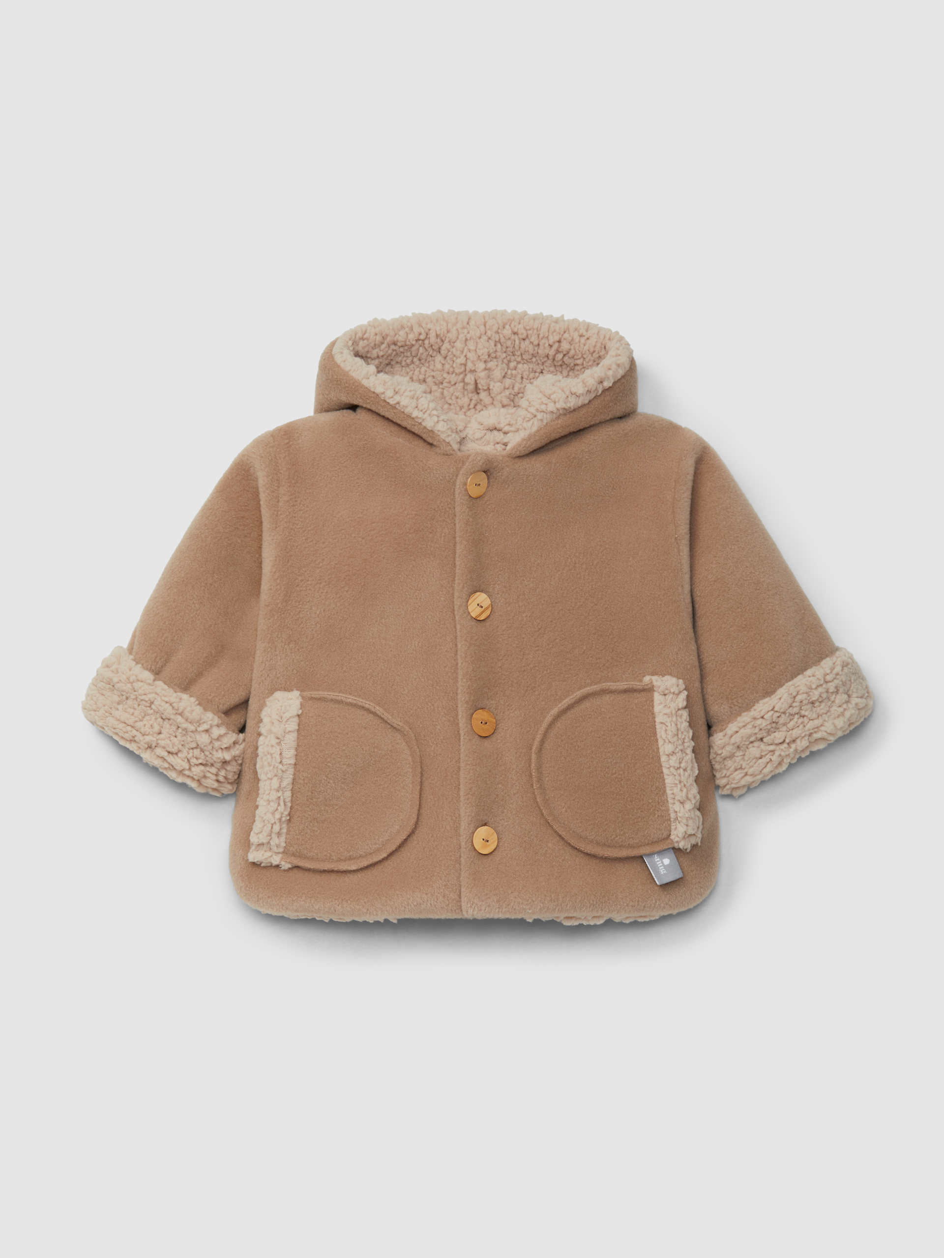 Gilet polaire à capuche et doublure en fourrure