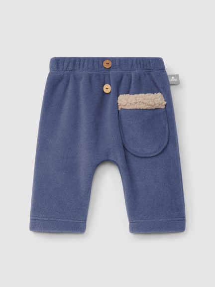 Fleece pull-up pants with pocket Fleece pull-up pants with pocket