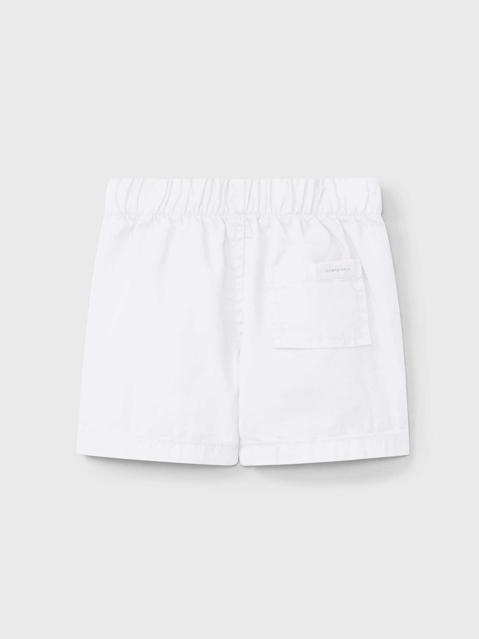Pull-up shorts in plain twill