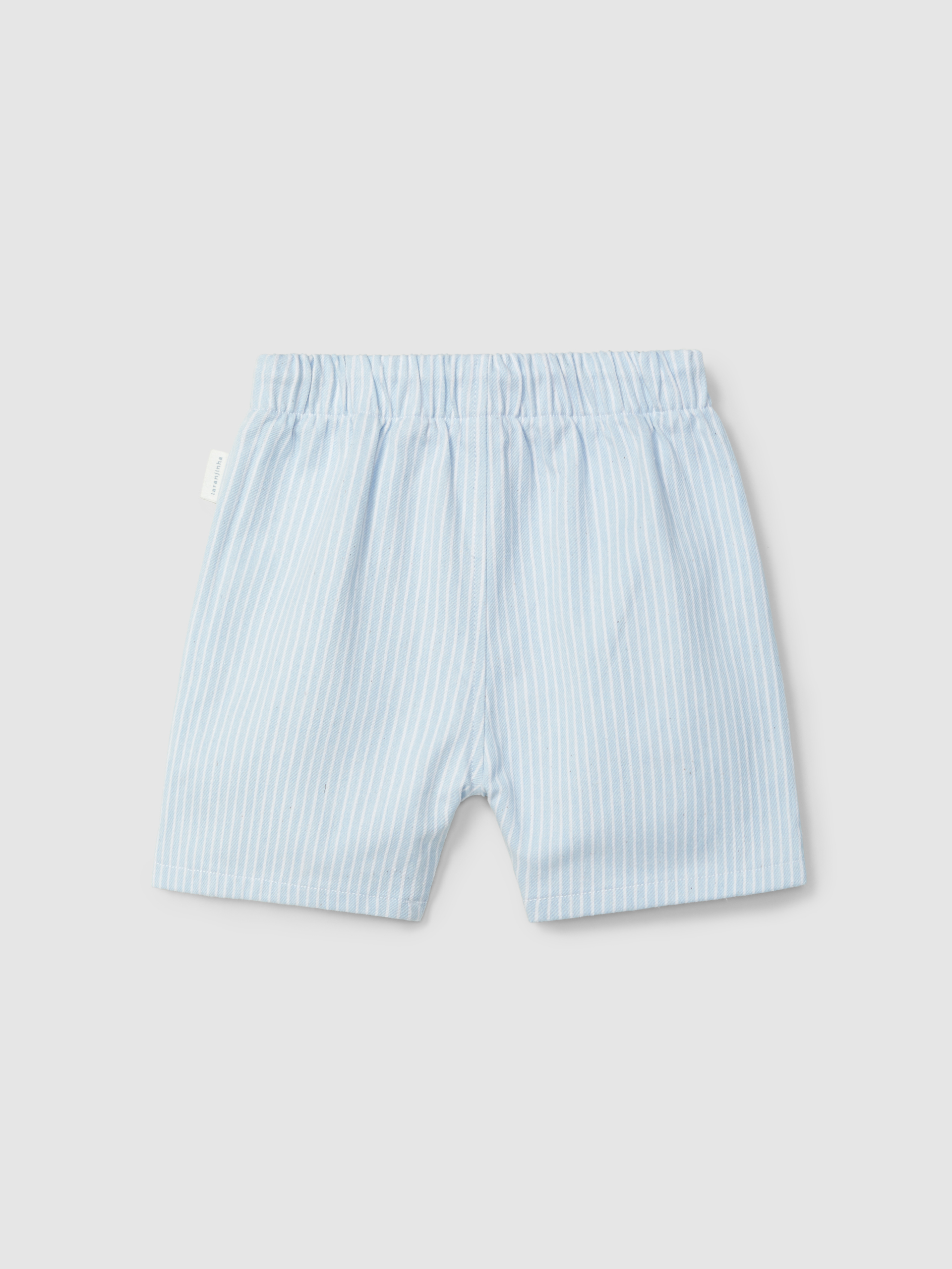 Pantalón corto pull-up vaquero a rayas