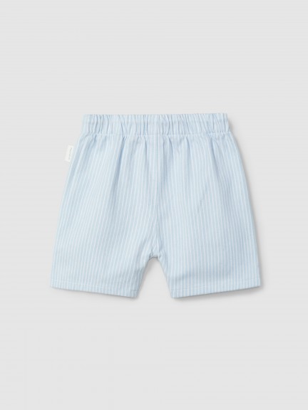 Pull-up shorts striped denim fabric Pull-up shorts striped denim fabric